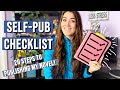 HOW TO SELF-PUBLISH A BOOK 📖 publishing checklist and my steps to publishing a book