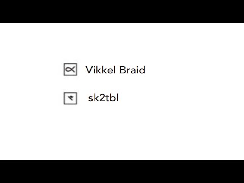 Vikkel Braid & sk2tbl - поперечная косичка и, как завершение ее, две вместе лицевой скрещеной