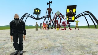 UPSIDE DOWN FACE MAN VS TREVOR HENDERSON CREATURES!! Garry's Mod Sandbox