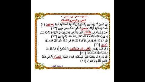 متشابهات داخل سورة النمل   د محمد الهندي