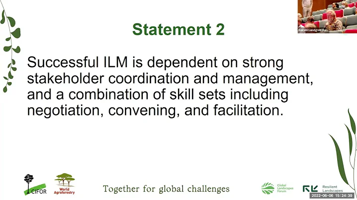 Provocation #2 and discussion on the Future of Integrated Landscape Management.