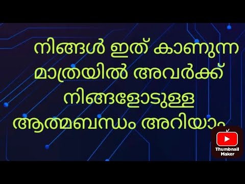 ഇത് കാണുന്നേരം അവരുമായുള്ള ആത്മബന്ധം അറിയാം..#love#tarot 
