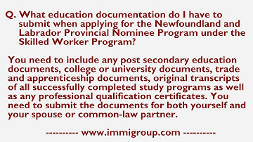What education documentation do I have to submit for the NLPNP under the Skilled Worker Program?