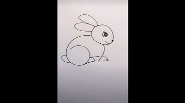 How to draw rabbit with 6-2#tricks #art #drawing #diy #shortsfeed #shorts