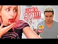 BROMA CRUEL A MI NOVIO! LLAMÓ A EMERGENCIAS!!😱🚨 Estoy en problemas!😫 | Katie Angel