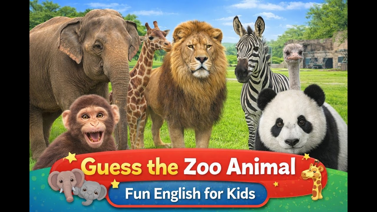 Learn Zoo Animals with Tiny English Learners | English for Kids - YouTube