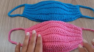 How to crochet face mask/easy and quick mask making