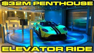 $32M Elevator ride with the new 2018 Ford GT at the Porsche Design Tower