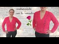 😍⭐suéter  tejido a crochet con dos rectángulos fácil y rápido con la comadre