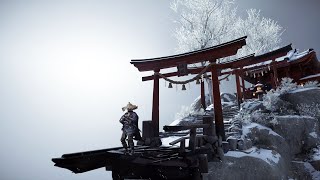 1 Hour Snowfall & Wind Sounds, for Relaxing Sleep, Insomnia, Study, White Noise - Ghost of Tsushima