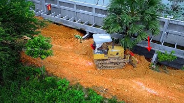 The Best Project Fill the hole in the pagoda with bulldozer Dump Truck 90% of Project (Part 7)