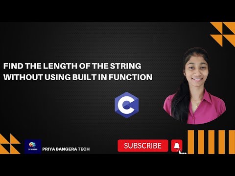Find the length of the string without using built in function