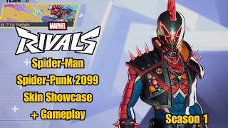 Spider-Man | Spider-Punk 2099 Skin Showcase | Marvel Rivals Gameplay | Season 1 #eternalnightfalls