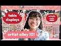 Successful artist alley table display tips for beginners in 2024 with photo examples