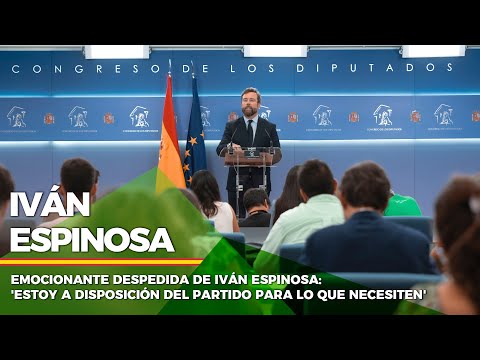 Emocionante despedida de Iván Espinosa: 'Estoy a disposición del partido para lo que necesiten'