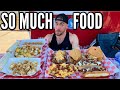 GIANT AMERICAN FOOD CHALLENGE! Hotdogs, Fried Chicken, Mac & Cheese | Amarillo Texas | Man Vs Food