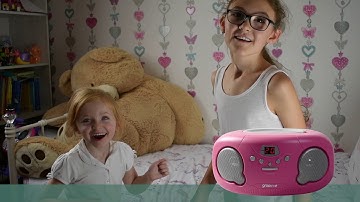 groov-e | Original Boombox Portable CD Player with Radio