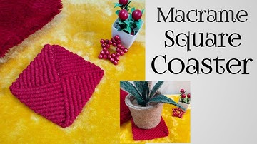 How To Make Macrame Square Coaster Tutorial | Macrame Square Coaster | Macrame Coaster Pattern
