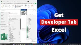 How to Get Developer Tab on Microsoft Excel