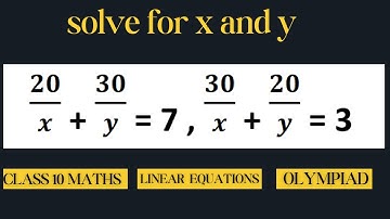 Linear equations || Important question || class 10 Maths || Olympiad