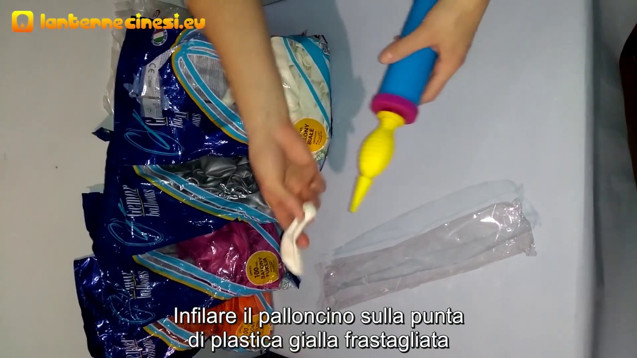 Pompa a mano per palloncini - istruzioni d'uso 