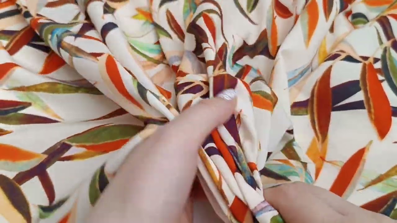 Супер софт принт молочный листья