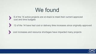 2022 Transparency Report: Major Projects