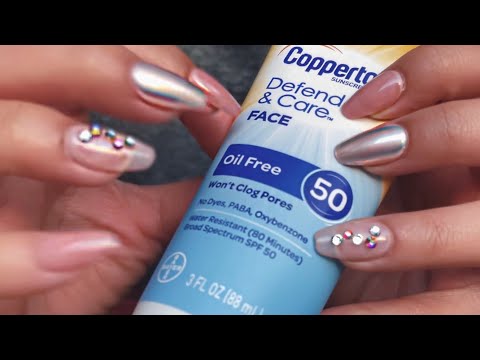 ASMR Fast Tapping On Skincare Bottles | + Intro and Mouth Sounds