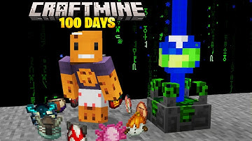 I Survived 100 Days on CRAFTMINE in Minecraft (April Fools Update)
