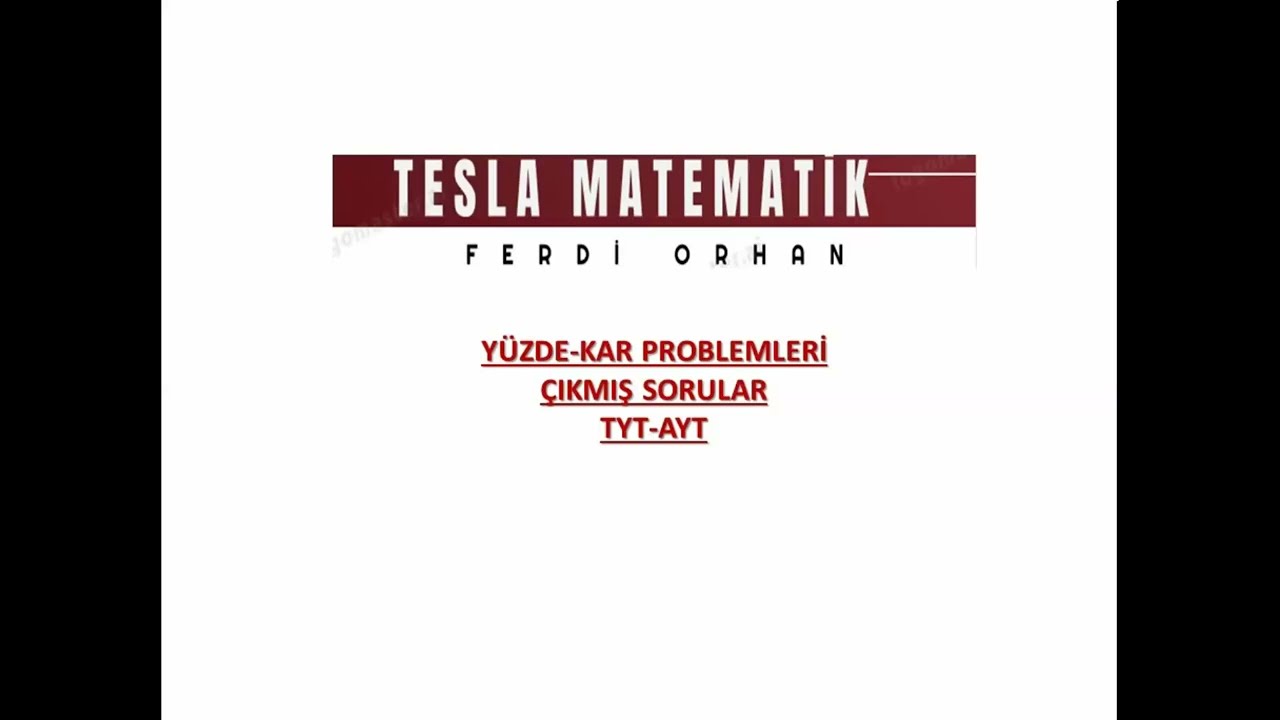 (2025) YÜZDE-KAR PROBLEMLERİ ÇIKMIŞ SORULAR (AYT-TYT-MSÜ-DGS-KPSS LİSANS-KPSS ORTAÖĞRETİM-ÖNLİSANS)