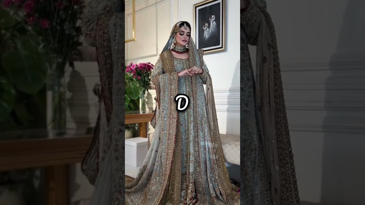 ✨ Royal Golden Bridal Gown | Heavy Embroidered Wedding Dress 2025 | Luxury Designer Outfit