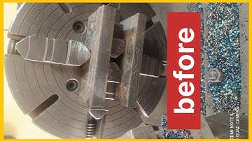 lathe machine work block face on working engineering works #engineering #machine #bigindustry