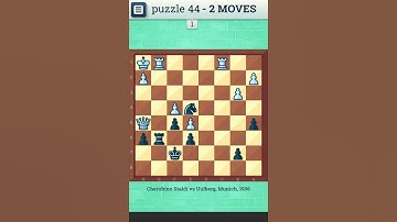 CHESS PUZZLE - 44 | Checkmate in two moves | Chess, Chess Strategy, Chess Game, Chess Puzzles