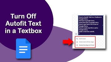 How to turn off autofit text in a Textbox in Google Docs