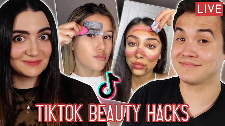 Testing a Full Face of TikTok Beauty Hacks Live