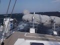 Amel 55, North Sea - Channel, wind ~15 m/s+, ~8,3 knots, under jib :D