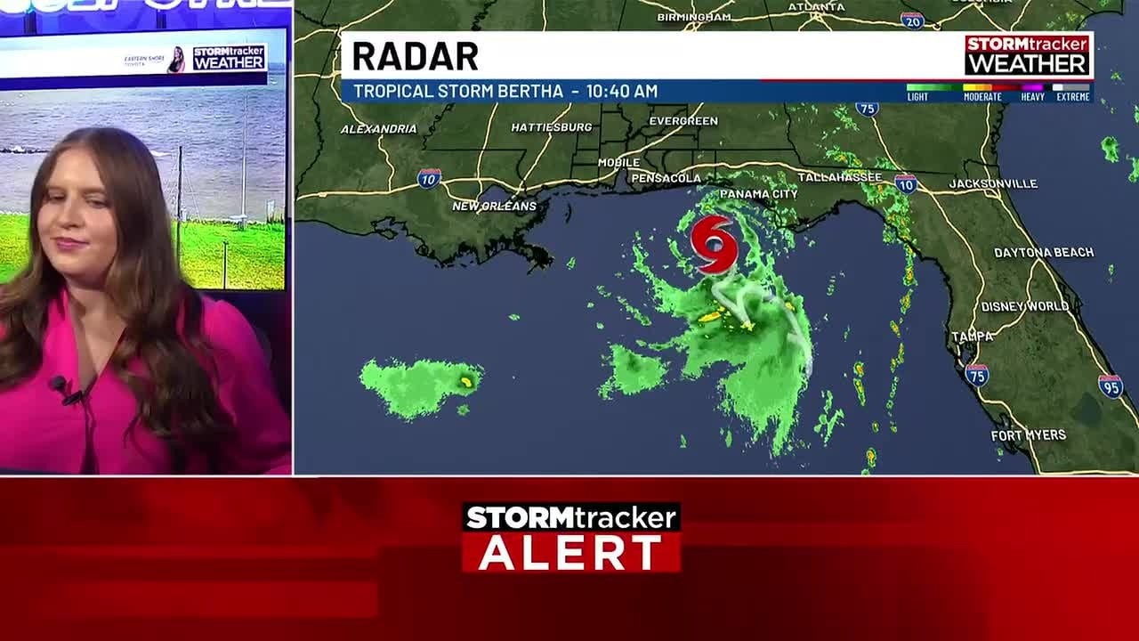 Tropical Storm Bertha's Westward Turn and Coastal Hazards