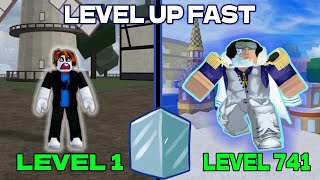 BEST TIPS on how to LEVEL UP FAST in the First Sea using ICE FRUIT in BLOX FRUITS | LEVEL 1 to 741