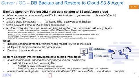 IBM Spectrum Protect 8.1.10 DB backup to Azure Cloud - Demo