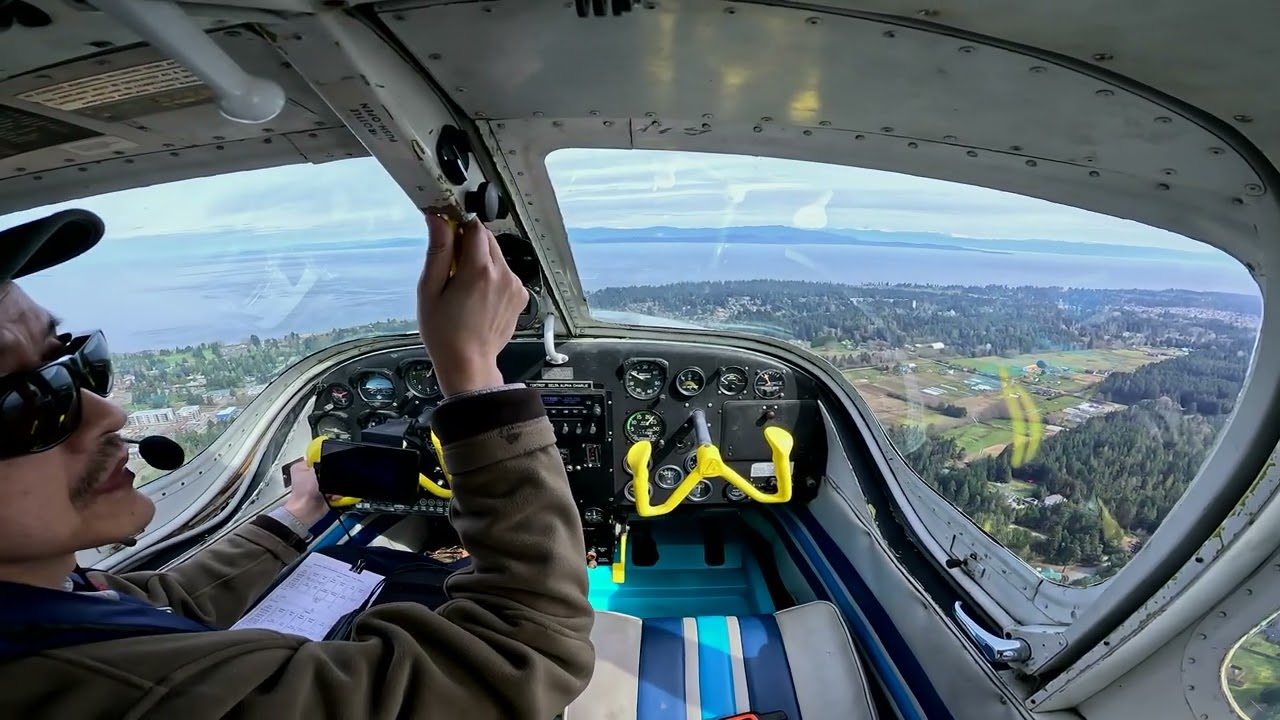 2025-04-05 Qualicum Beach Landing Cockpit View 4K