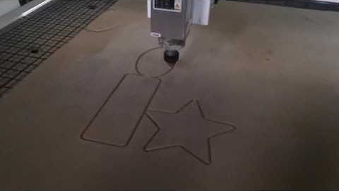 ACCTEK big size cnc router machine AKM2030 with servo motors, test for Marin