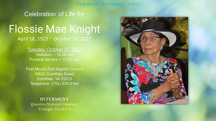 October 25, 2022 -  Celebration of Life for Flossi...