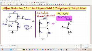 Voltage gain of BJT Voltage Divider Circuit : Small Signal Analysis of Voltage Divider Explained