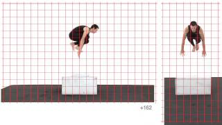 Jump Vault Athletic Male Grid Overlay - Animation Reference Body Mechanics