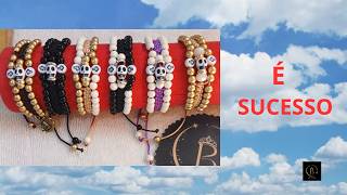 Como fazer: Pulseira de Macramê com Caveiras se Fizer Vende. É Sucesso!