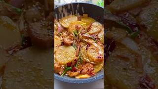 Fried pork belly with potatoes slices yummy diy fried