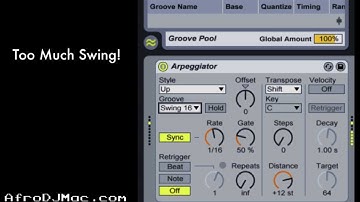 Adjusting Swing on Ableton Live