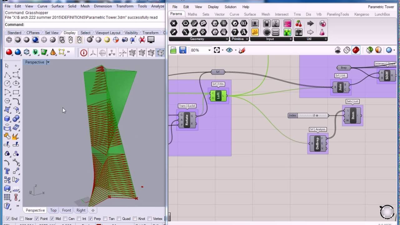 Grasshopper - Parametric Tower 8 - Facade - YouTube