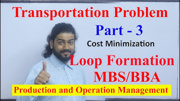 Transportation Problem Part 3 in Nepali Balanced Type Cost Minimization and Loop Formation MBS BBA