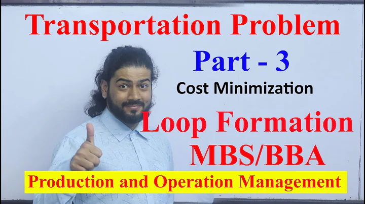 Transportation Problem Part 3 in Nepali Balanced Type Cost Minimization and Loop Formation MBS BBA